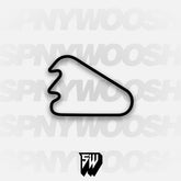 Pocono Int'l Raceway North South Option 1 without Chicane Course Track Decal