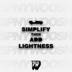 Simplify Then Add Lightness Sticker Track Decal