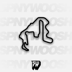 Thunderhill Raceway Park 5 Mile Course with Bypass Track Decal