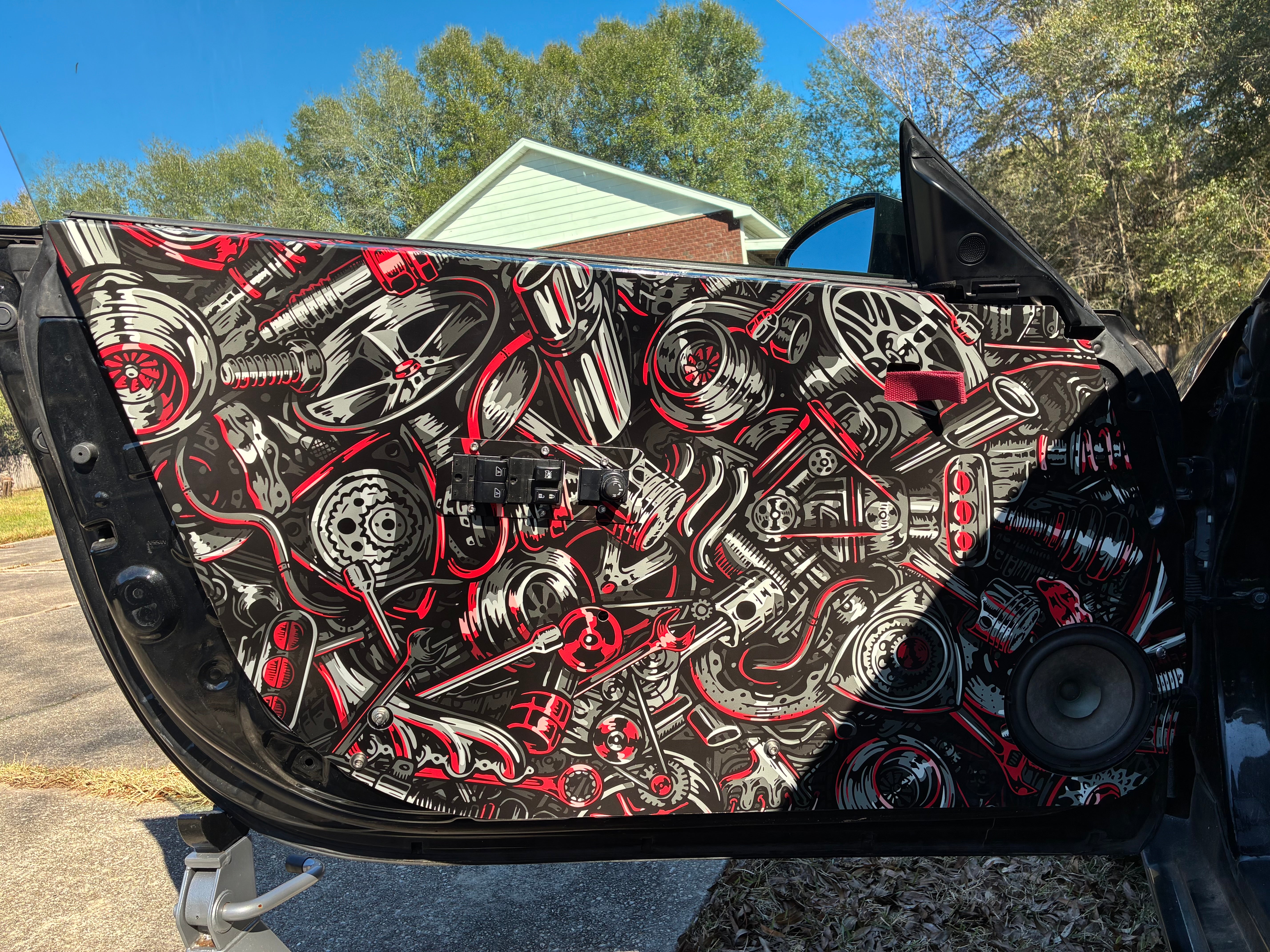 350z custom doorcard vinyl graphics