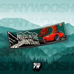 Miatas in the Mountains - Dragon Touge Slap Sticker