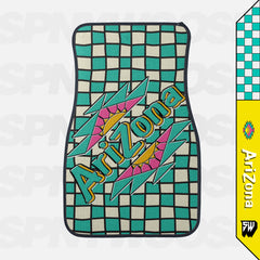 Car Floor Mat - AriZona Checkered Tea