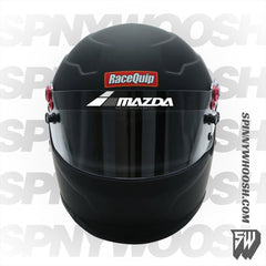 Racing helmet visor strips - Mazda Motorsport
