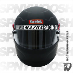 Racing helmet visor strips - Vintage Mazda