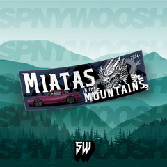 Miatas in the Mountains - Dragon Slap Sticker