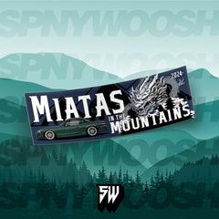 Miatas in the Mountains - Dragon Slap Sticker