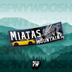Miatas in the Mountains - Dragon Slap Sticker