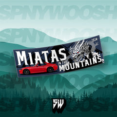 Miatas in the Mountains - Dragon Slap Sticker