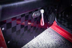 Checkered Door Card Vinyl Design