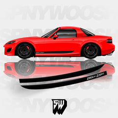 Solid NC MX5 Miata Side Stripes