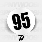 Static Cling Circular Racing Numbers