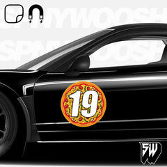 Circular Pizza Racing Numbers