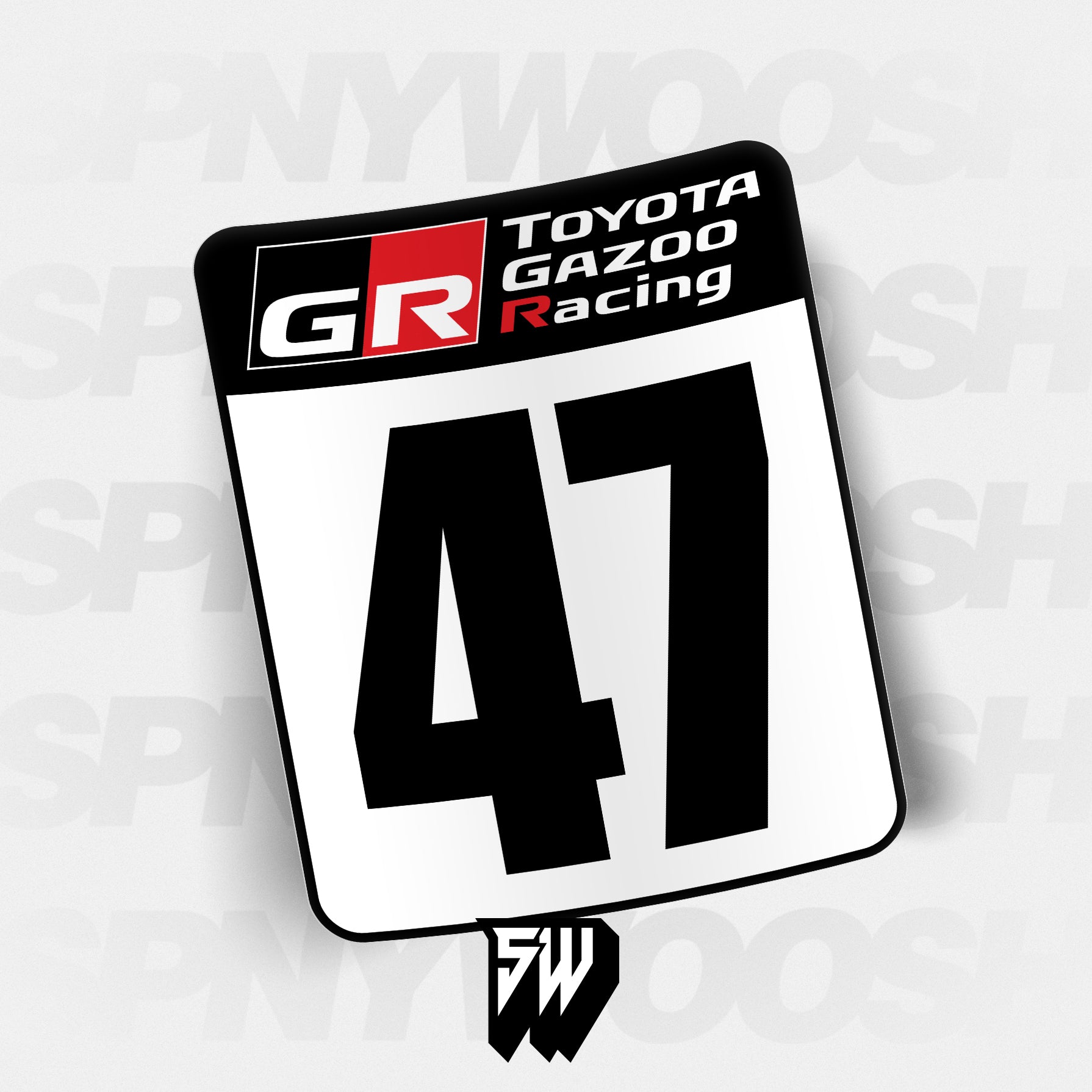 Toyota Gazoo Racing Number Cards