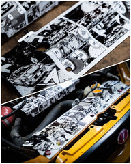 Subaru WRX vinyl wrapped radiator panel cover