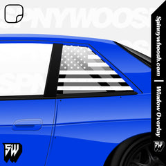 Window Overlay Vinyl Decal - American Flag