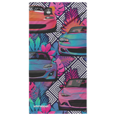 Miata Beach Towel - Neon Geo Floral