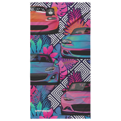 Miata Beach Towel - Neon Geo Floral