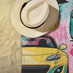 Miata Beach Towel - Pineapple Floral