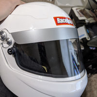 Racing helmet visor strips