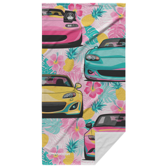 Miata Beach Towel - Pineapple Floral