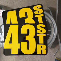 Autocross Numbers - Number/Class