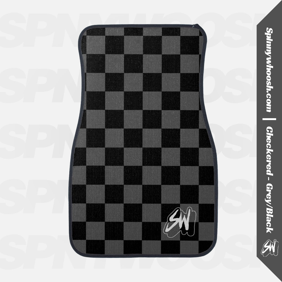 Grey and Black Car Floor Mat