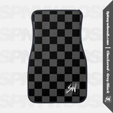 Grey and Black Car Floor Mat