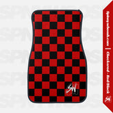 Red and Black Checkered Floor Mats
