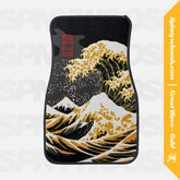 Car Floor Mat - Gold Wave