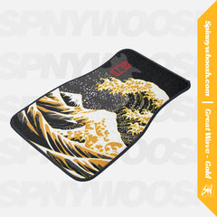 Car Floor Mat - Gold Wave