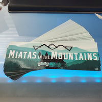 Miatas in the Mountains Slap Sticker - Forest