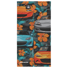 Miata Beach Towel - Orange Hibiscus Floral