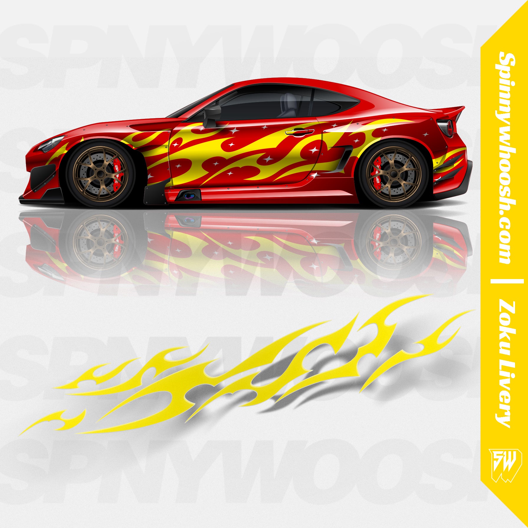 Drift Car Tribal Livery Decal