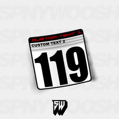 Heritage Style - Racing Number Cards