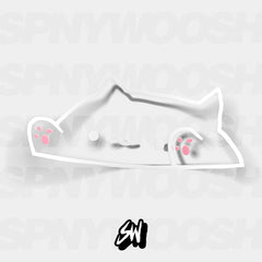 bongo cat meme sticker white