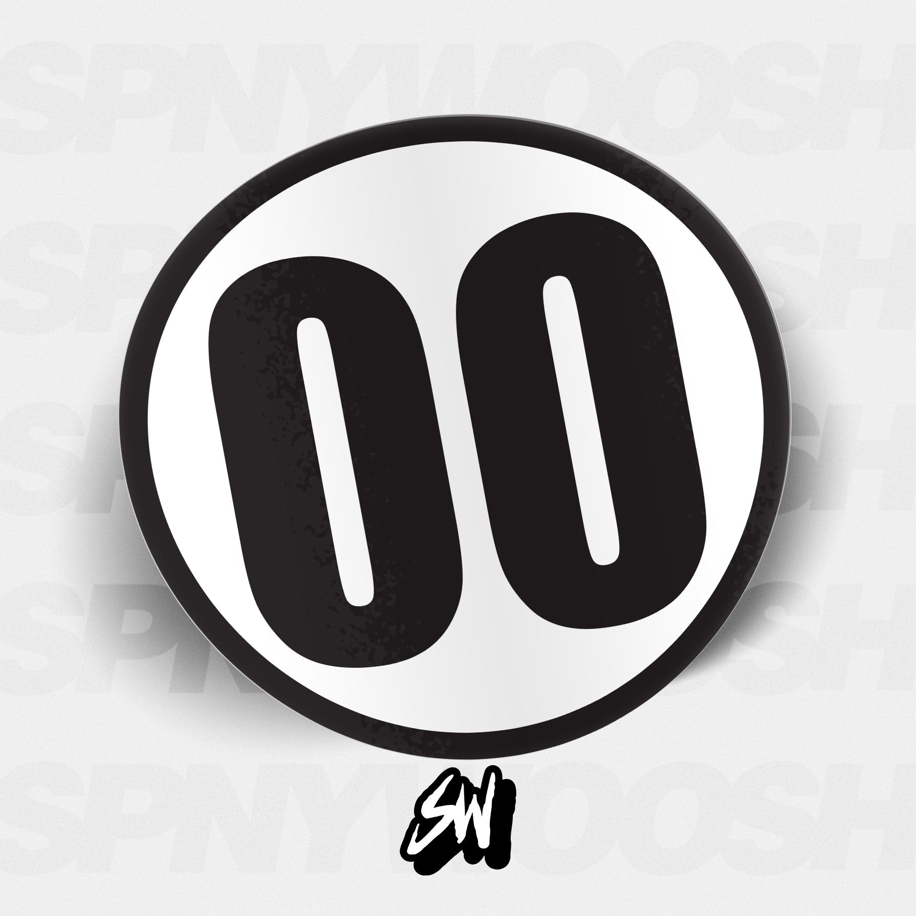 circle racing numbers with outline