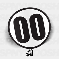 circle racing numbers with outline