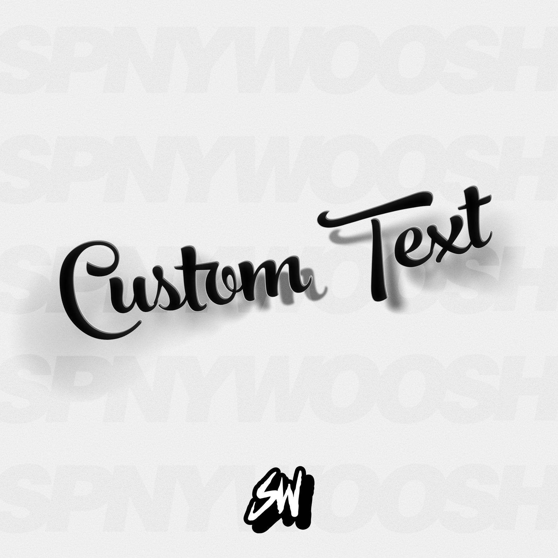 custom text sticker