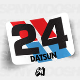 Datsun vintage style racing numbers