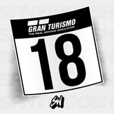 Gran Turismo racing number cards