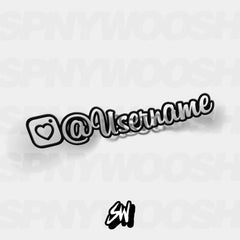 Heart Style Instagram Vinyl Decal