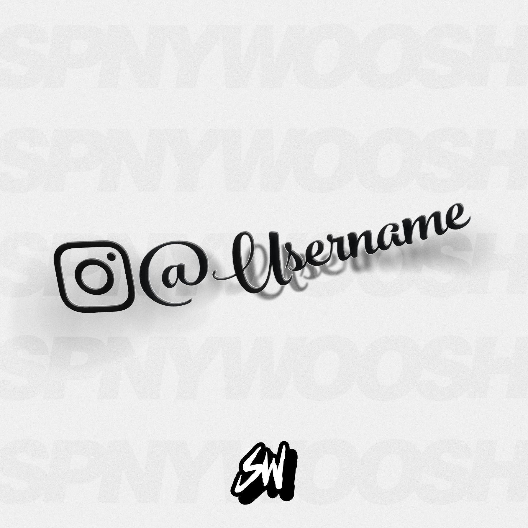 Instagram username sticker