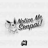 notice me senpai eevee pokemon sticker