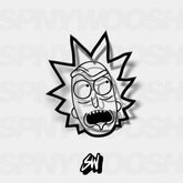 Rick and Morty Rick's face sticker