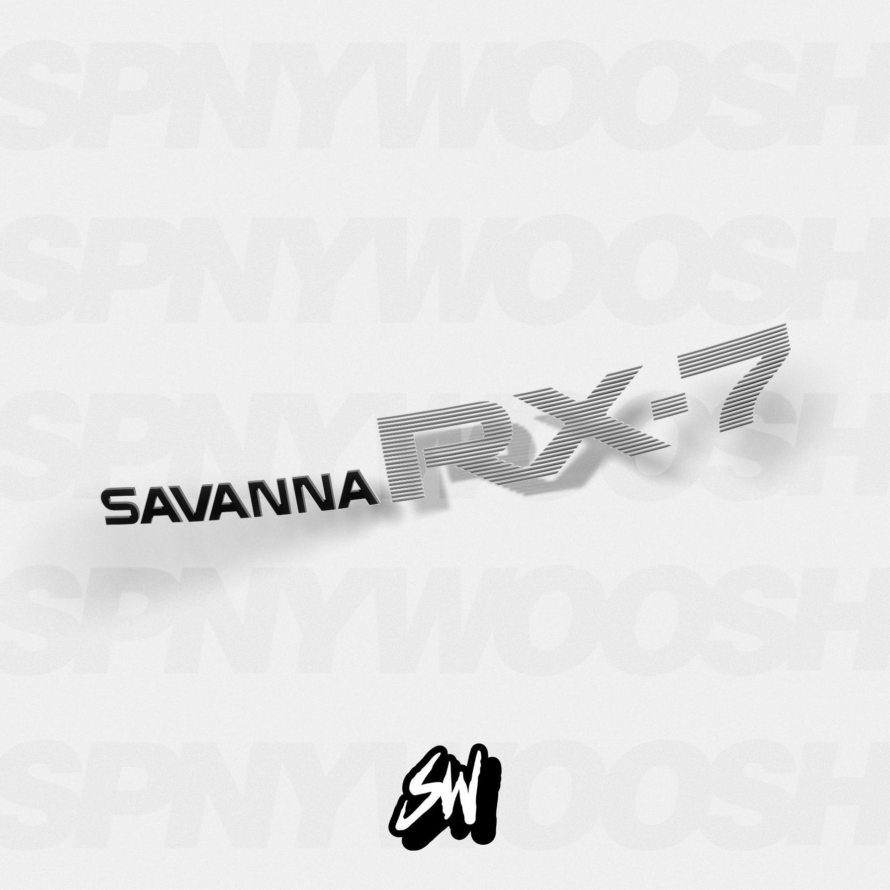 Mazda Savanna RX7 bars rear logo sticker