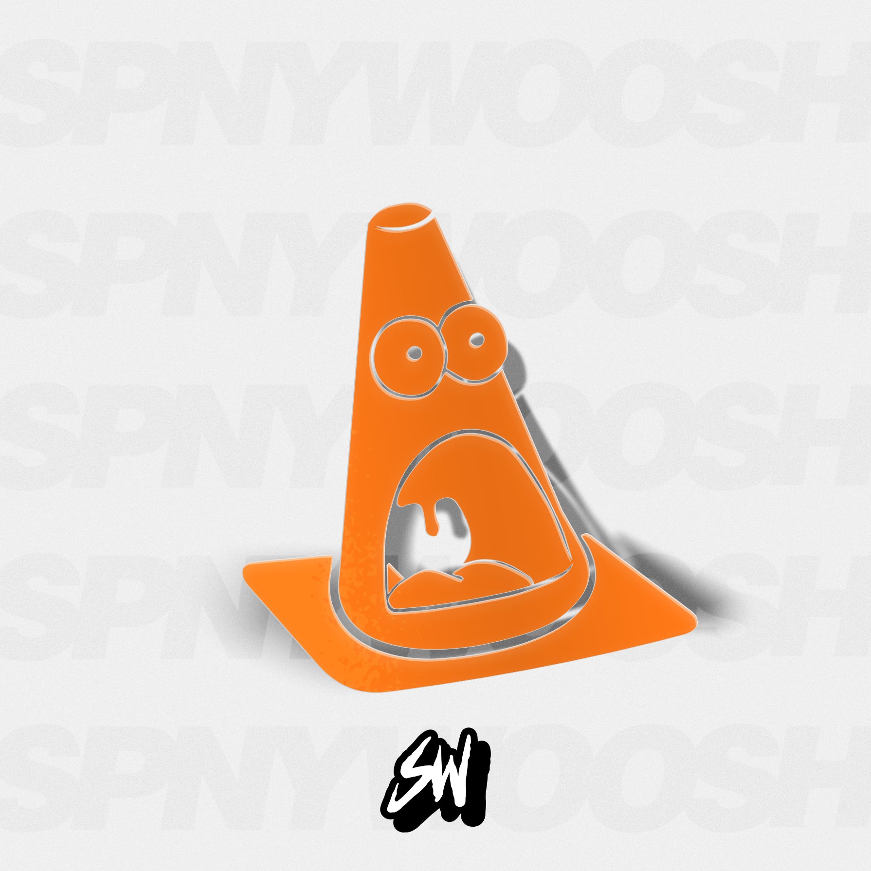 screaming cone sticker