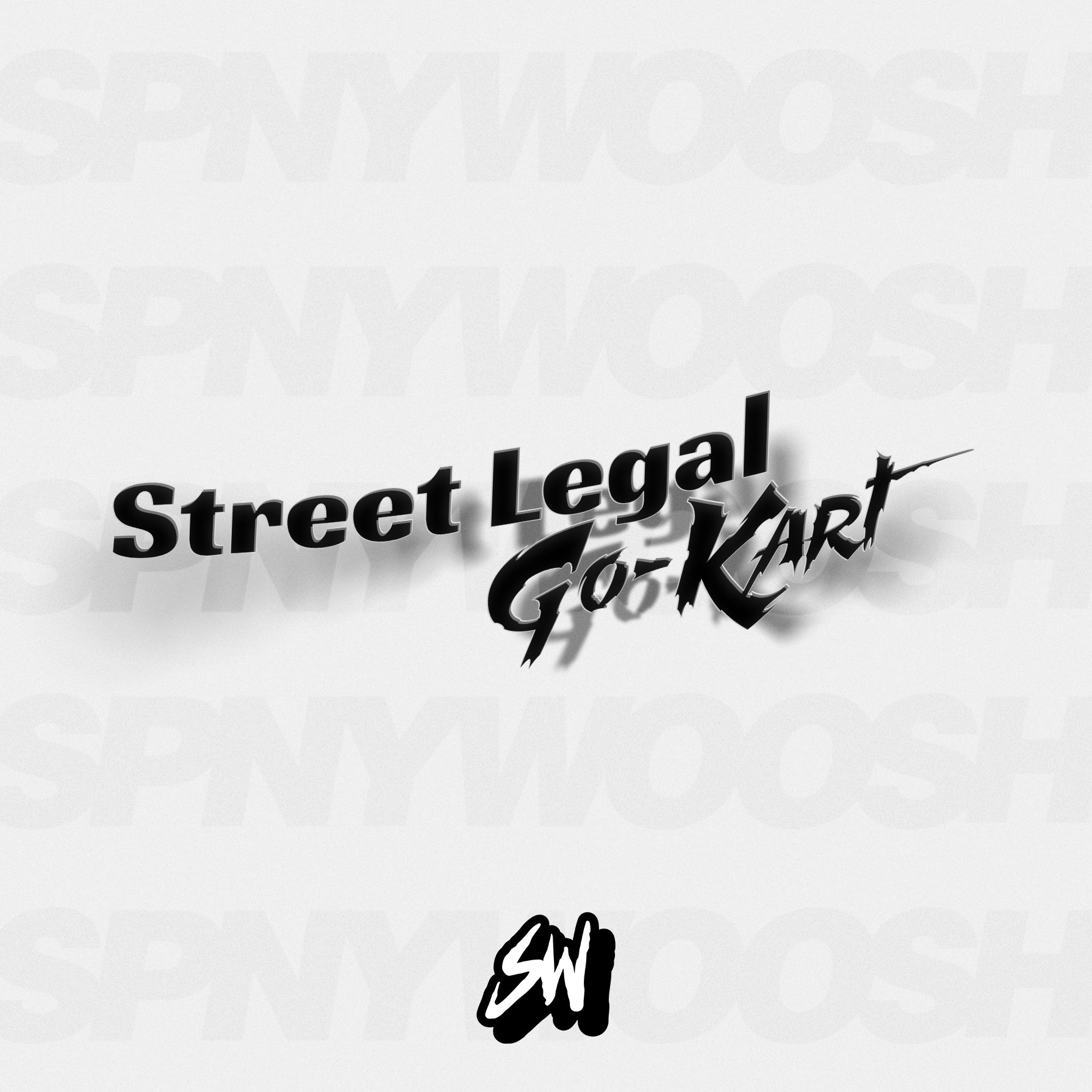 street legal go kart text sticker