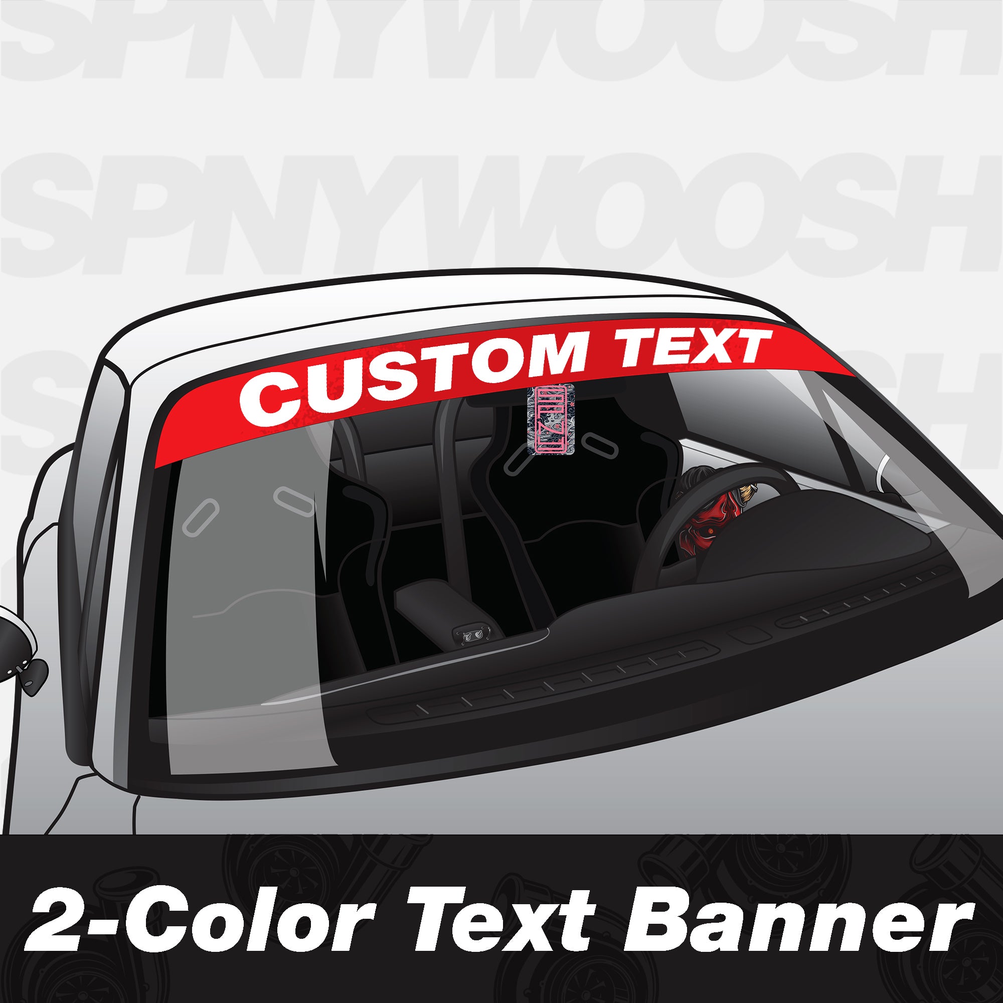 2 color custom text banner