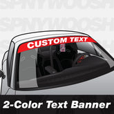 2 color custom text banner
