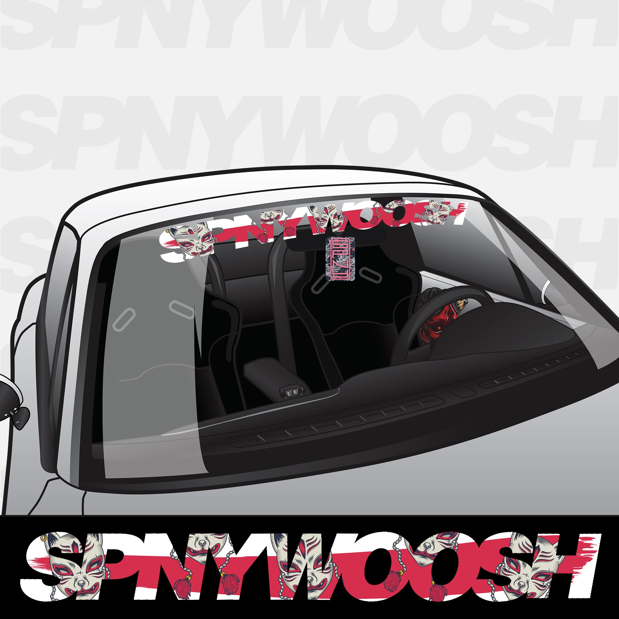 Kitsune Mask Spnywoosh Text Banner